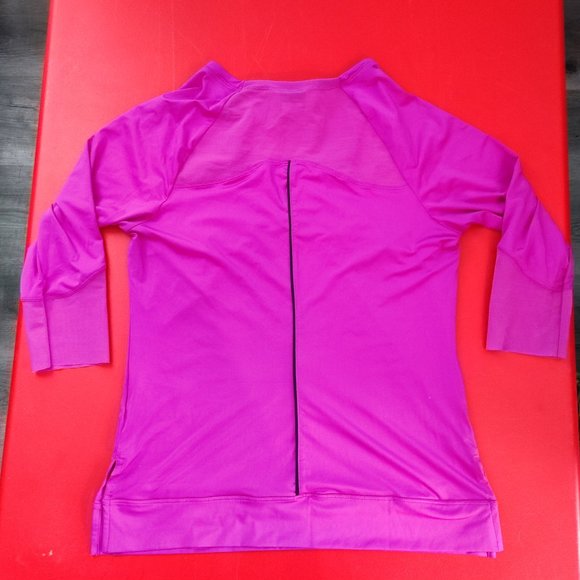 Nike Fit Dry athletic shirt 3/4 sleeve magenta women's size M - Picture 3 of 5